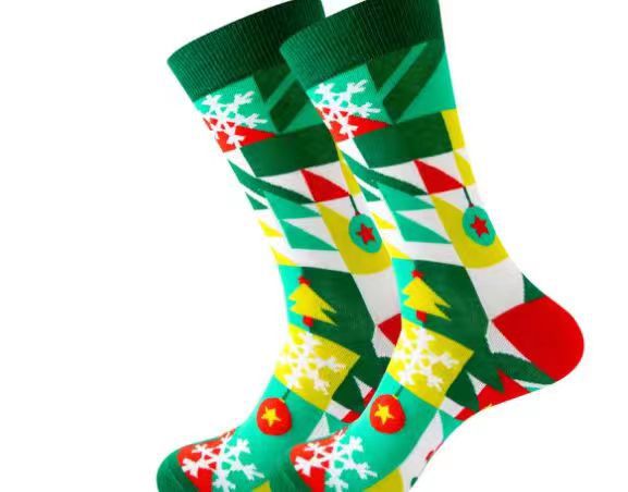 Calcetines de Navidad divertidos Santa Claus personalidad alta-top calcetines de los hombres de moda calcetines de Halloween