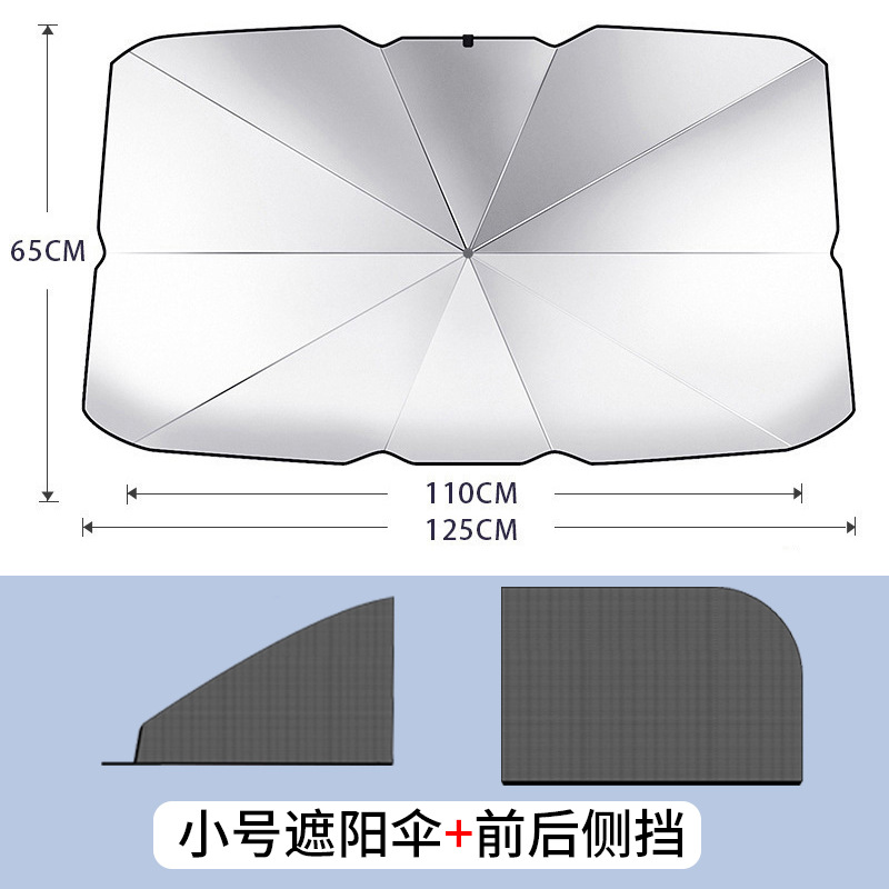 Parasol coche tipo paraguas protección solar térmica cortina ventana frontal