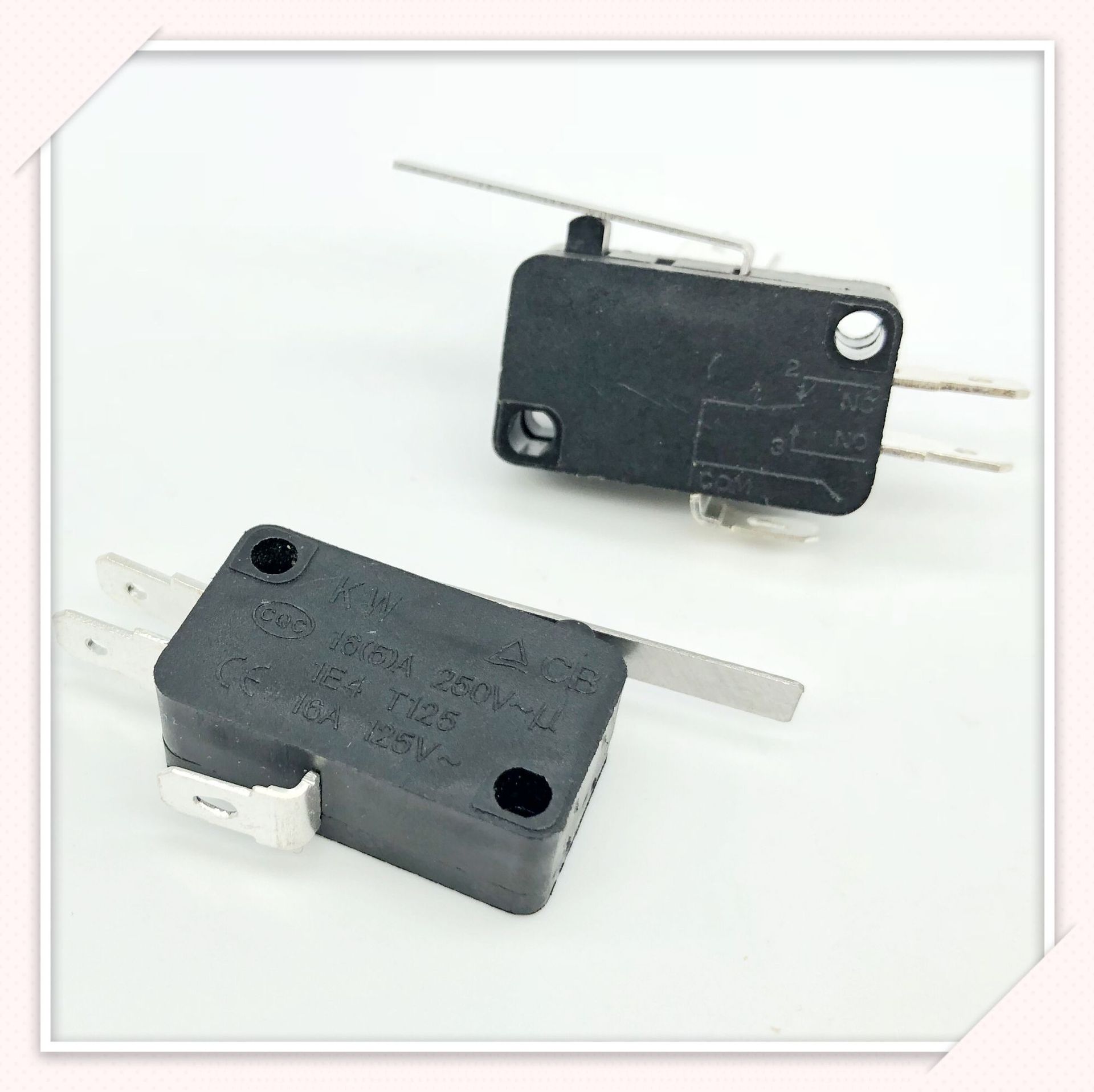 供应16A微动开关 电源开关 汽车开关 大微动开关 按压微动开关