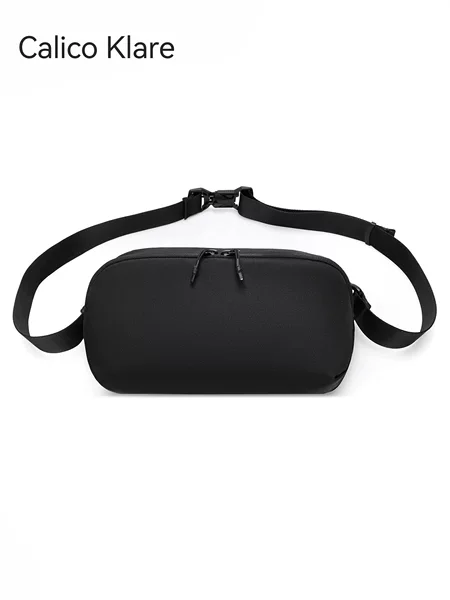 Men's crossbody bag, versatile, waterproof and wear-resistant, suitable for daily outings, portable chest bag, small bag, lightweight sports waist bag