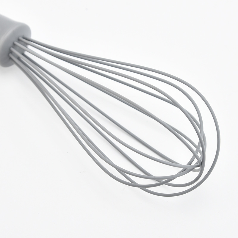 New household 12-inch stainless steel eggbeater wooden handle hand-held egg blender baking tools in stock wholesale