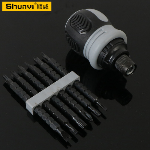 Ratchet screwdriver set dual-purpose screwdriver cross-shaped 13-in-1 multi-function telescopic screwdriver