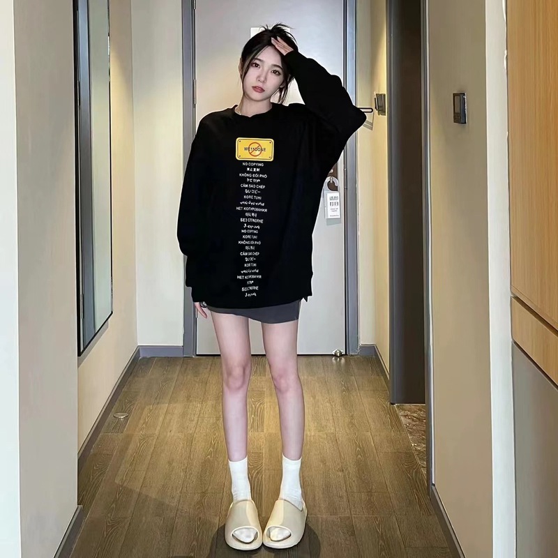 潮牌高街WE11立体印花小熊休闲宽松情侣T恤男女同款卫衣外贸批发|undefined