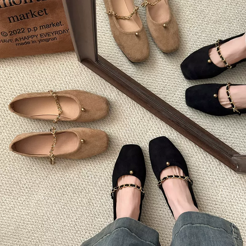 法式设计感单鞋女鞋乐福鞋小香风温柔浅口配裙子玛丽珍鞋2025新款