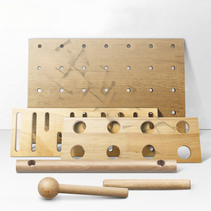 Wood Grain Pegboard Accessories Wooden Sticks Matchsticks Pegs Wooden Plugs Hooks Egg Rack Towel Rack Tray