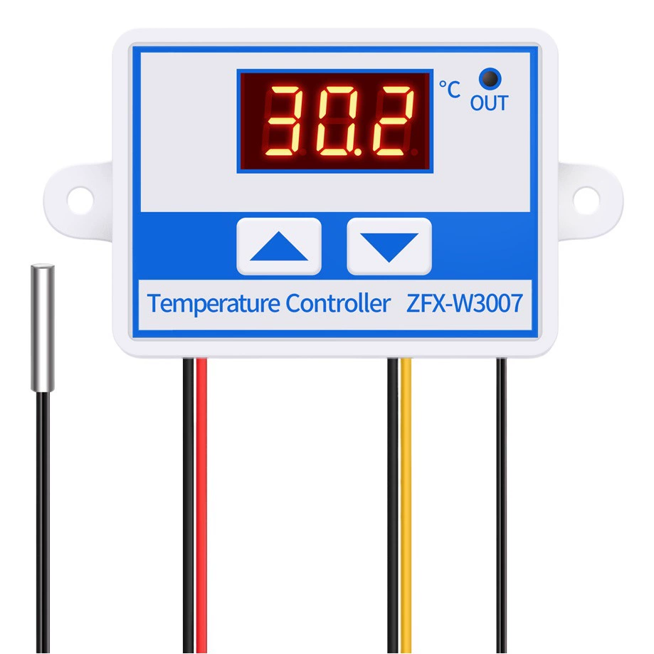 ZFX-W3007 Аккумуляторный термостат переключатель температуры цифровой дисплей регулятор температуры цифровой контроллер Контроль температуры нагрева