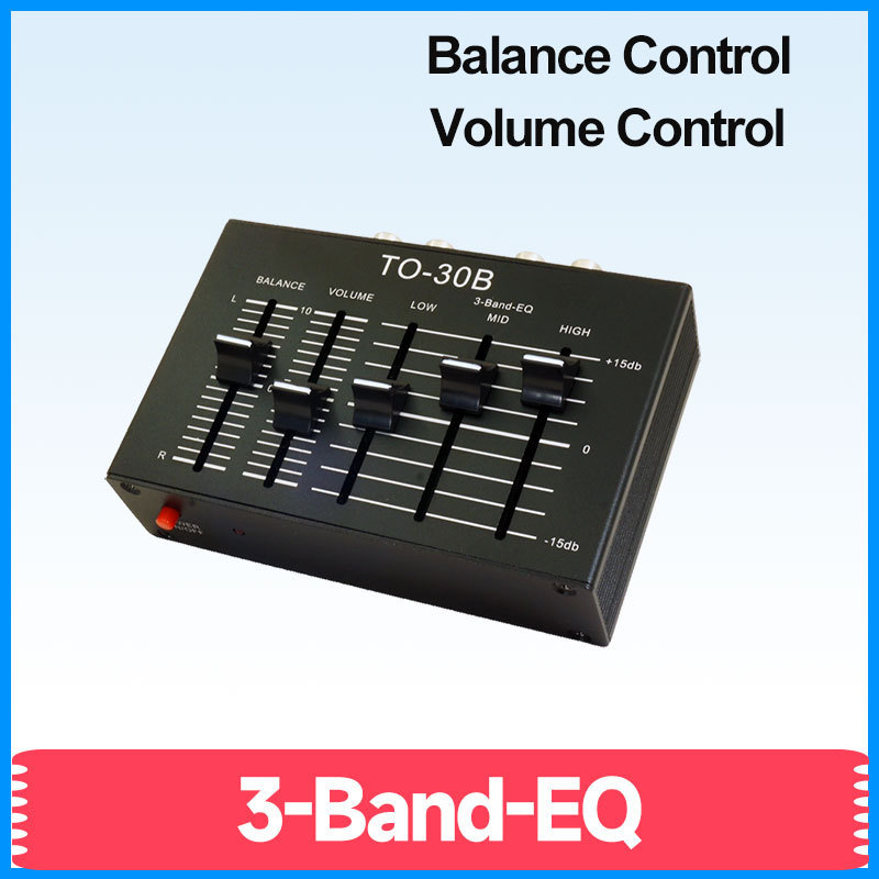 stereo audio eq Senior high school bass three-stage balanced preamplifier channel balance volume size control