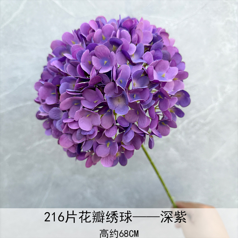 Nuevo en 2025, Decoración de Flores de Hortensia Individual en Forma de Piruleta, Recomendado para Decoración de Salones de Boda, Hoteles y Hogares, Diseño de Arreglos Florales, Decoración Suave
