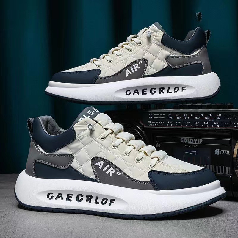 Sports Casual Running Thick Sole Height Increasing Dad White Sneakers Men's Fashion Trendy Shoes_voghion.com