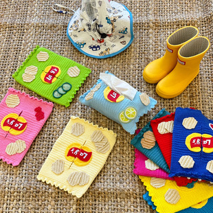 Handmade wool woven creative potato chips tissue box high-grade car tissue cover storage bag stall supply
