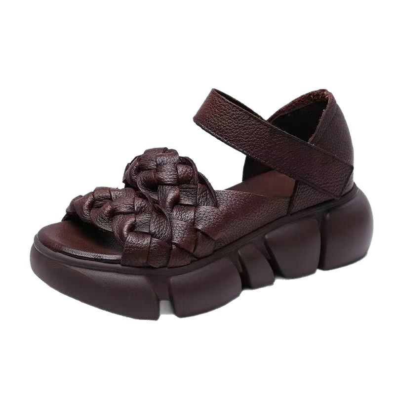 2026 con una sola palabra de desgaste con sandalias superficiales de verano nuevo no sudor no pies cansados sandalias de mujer