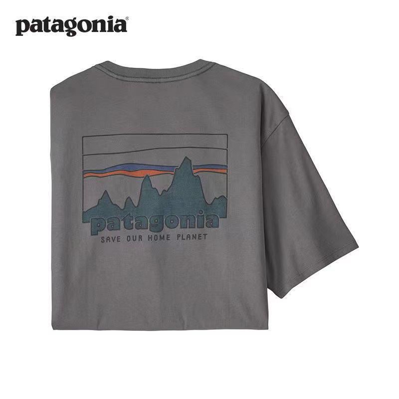外国貿易夏の山峰プリントカジュアルゆるい丸首半袖tシャツ男女カップル服|undefined