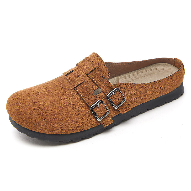 Zapatos de mujer 2026 primavera de moda casuales zapatos Boken un pedazo de zapatillas coreanas de medio raspón