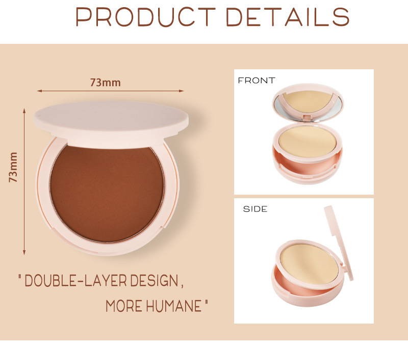 现货中性无logo粉饼Powder Foundation 细腻定妆双层粉饼定制跨境-阿里巴巴