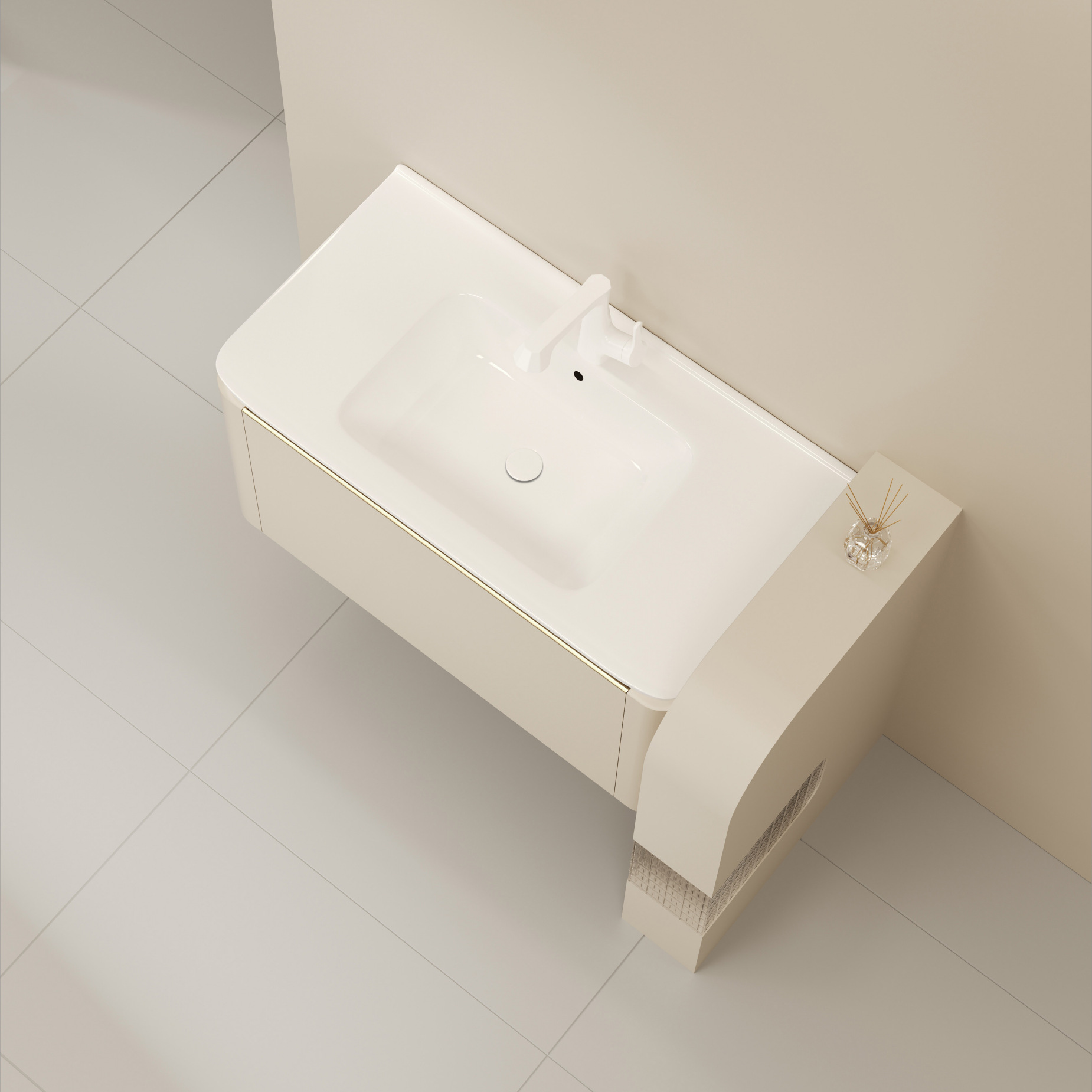 Cerámica integral cuenca crema viento inodoro de madera sólida gabinete de baño combinación lavabo lavabo cara espejo inteligente gabinete lavabo