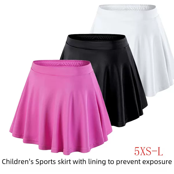 Summer Hot-Selling Girls' Sports Skirt with Double-Layer Quick-Dry Short Skirt, Pleated Skirt, Anti-Exposure Tennis Skirt