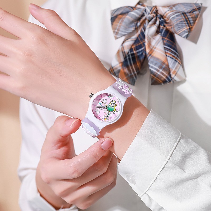 かわいい漫画子供腕时计小学生腕时计高颜値クォーツ时计男の子女の子watch|undefined