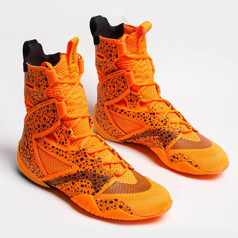 Professional Boxing Shoes for Men, High-Top Fighting and Wrestling Training Shoes for Women, Muay Thai Fighting, Martial Arts Fitness, Breathable Sanda Shoes