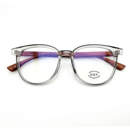 Qianai's new TR90 anti-blue light glasses Korean version retro wood grain leg square frame can be equipped with prescription plain eyeglass frames