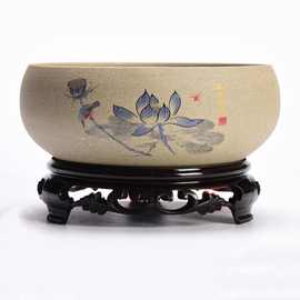 水仙花盆大口径拼盘创意陶瓷圆形无孔水培铜钱草绿萝荷花碗莲盆缸