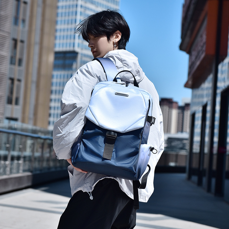 Backpack Men's Gradient Fashion Business commuter Bag 15.6 Inch Computer Bag Advanced Sense Large Capacity Student Bag