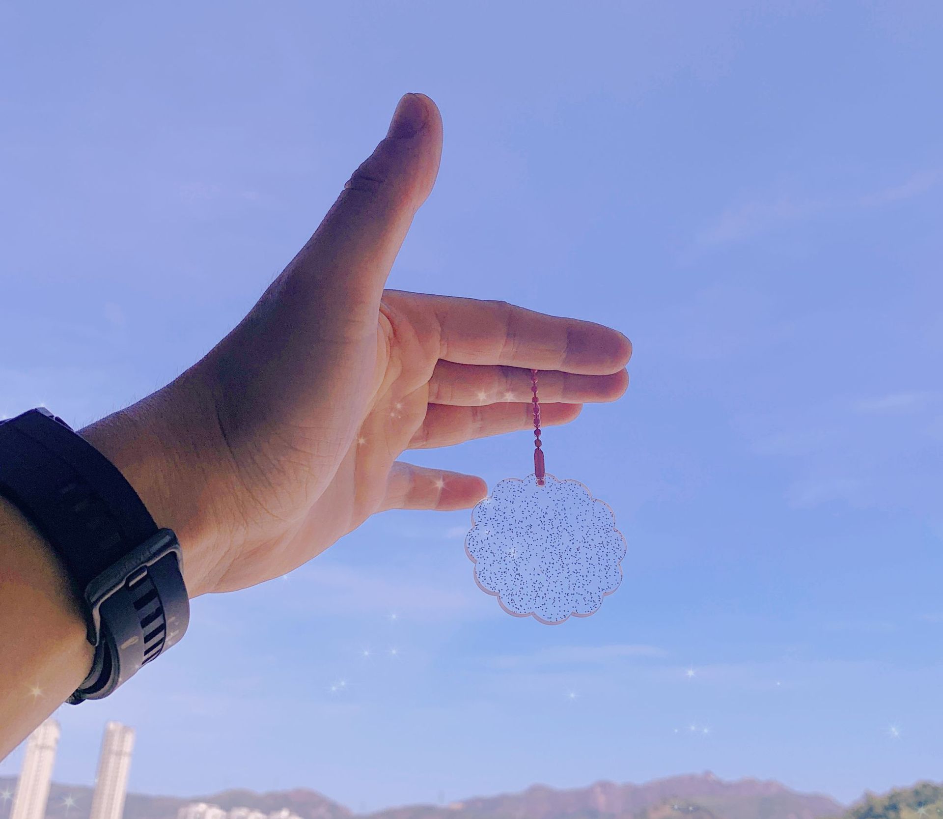 闪粉圆花50mm*2.8mm厚  + ¥0.24 