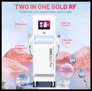 Foreign Trade Classy Version Vertical Gold Radio Frequency Microneedle 2-in-1 Double Handle Beauty Professional Instrument Cross-Border Supply