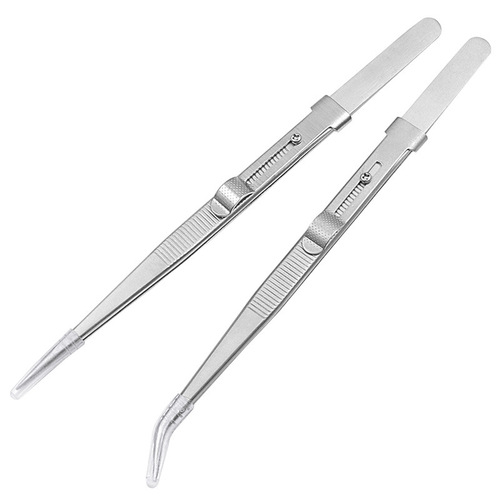 Stainless Steel Tweezers Multipurpose Tweezers Jewelry Clamping Tools Gem Clips Diamond Jewelry Tweezers