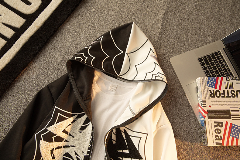 Embroidered print jacket