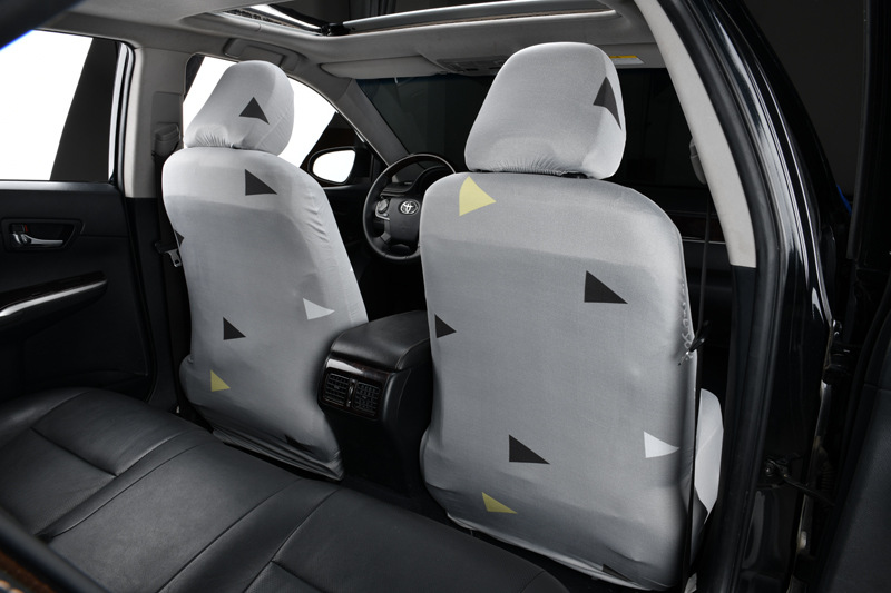 Elastic full-cover fabric seat cover for ride-sharing vehicles, waterproof, suitable for both driver and passenger seats, with elastic edges