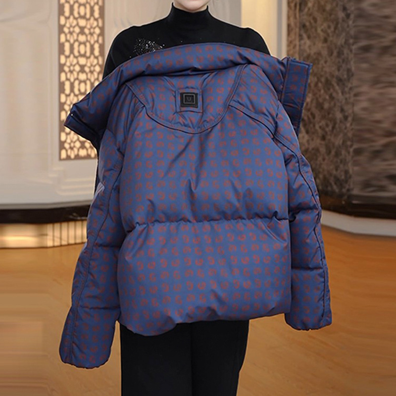2025冬季新款设计感撞色棉服女复古洋气通勤显瘦潮流保暖棉衣外套