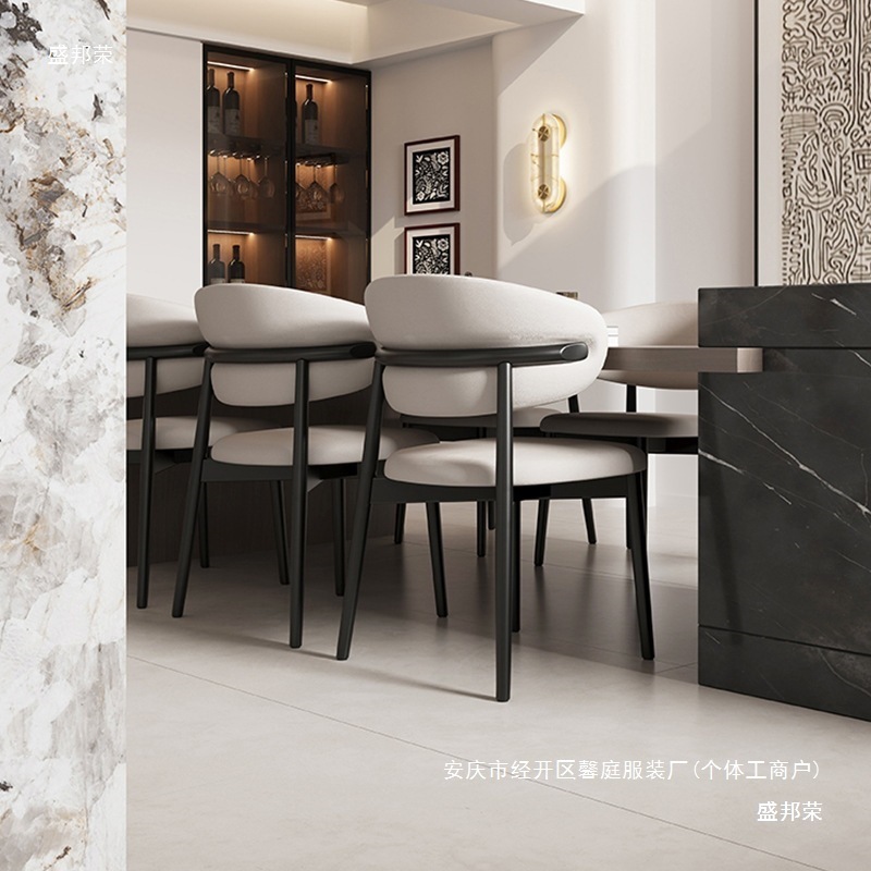 直销轻奢风皮简工厂靠背椅酒店餐椅现代设计师网红意式餐桌椅家用|undefined