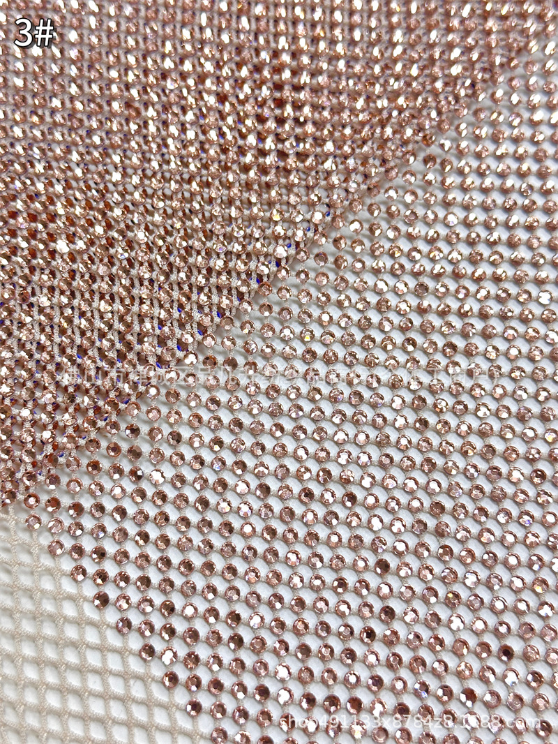 Fábrica de nuevos productos al por mayor Zhongshan 10 imitación de vidrio de diamond tela tela de vestido de baile