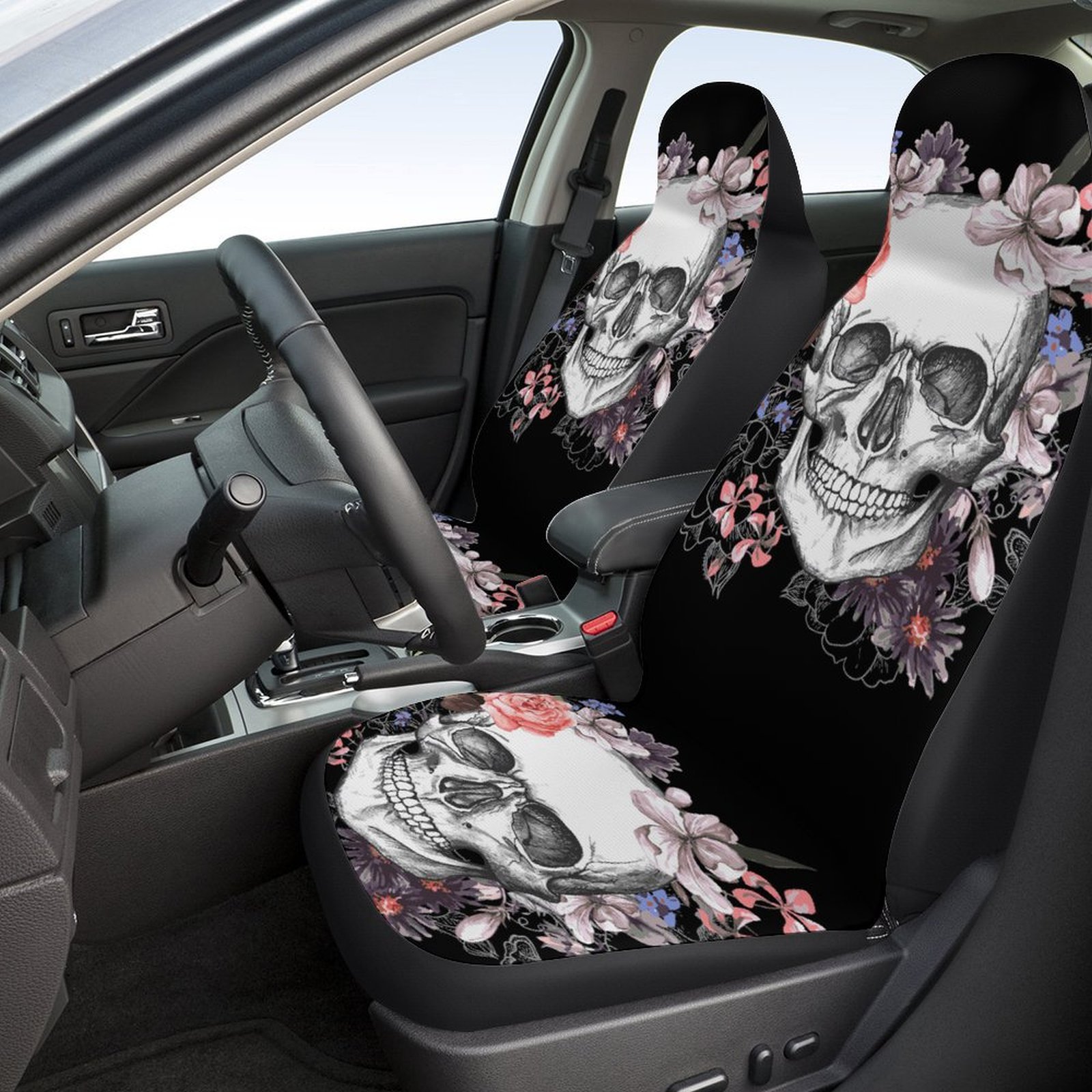 Universal Printed – Universal Universal seat cover - skull-grey