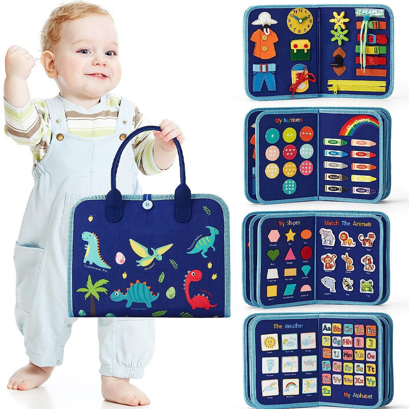 Cross-Border Hot-Selling Felt Activity Learning Board Early Education Busy Board Educational Board Educational Children's Toy Felt Book