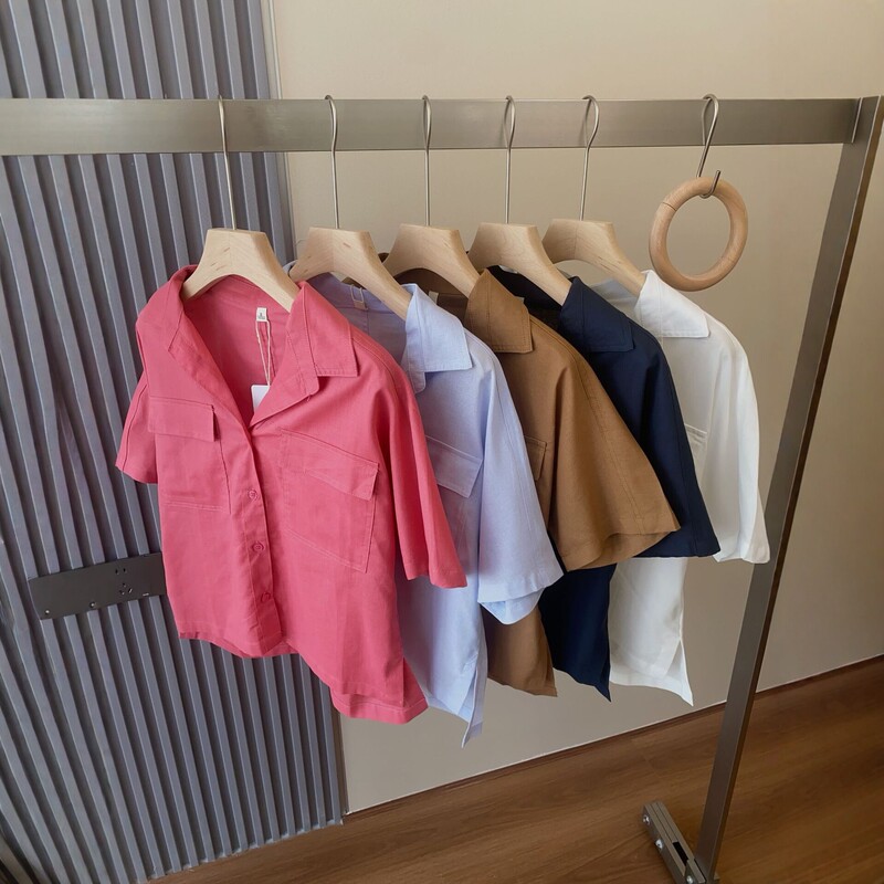 Factory Orders! 2026 Summer New Loose-Fitting, Skin-Friendly, Breathable Ramie Casual Short-Sleeve Shirt Work Shirt for Women Factory Orders! 2026 Summer New Loose-Fitting, Skin-Friendly, Breathable Ramie Casual Short-Sleeve Shirt Work Shirt for Women