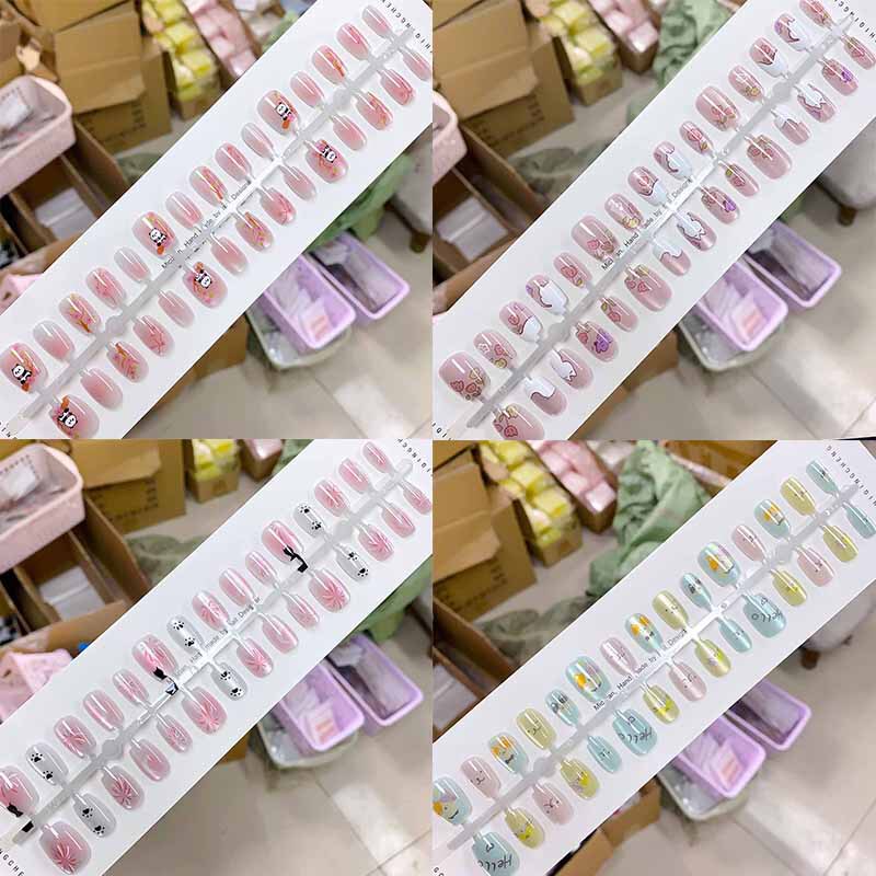 Prefabricated Nail Shake Tone New Wear Nail Wholesale Cat's Eye Nail Cat's Eye False Nail Collection 30 Pieces Prefabricated Nail Shake Tone New Wear Nail Wholesale Cat's Eye Nail Cat's Eye False Nail Collection 30 Pieces