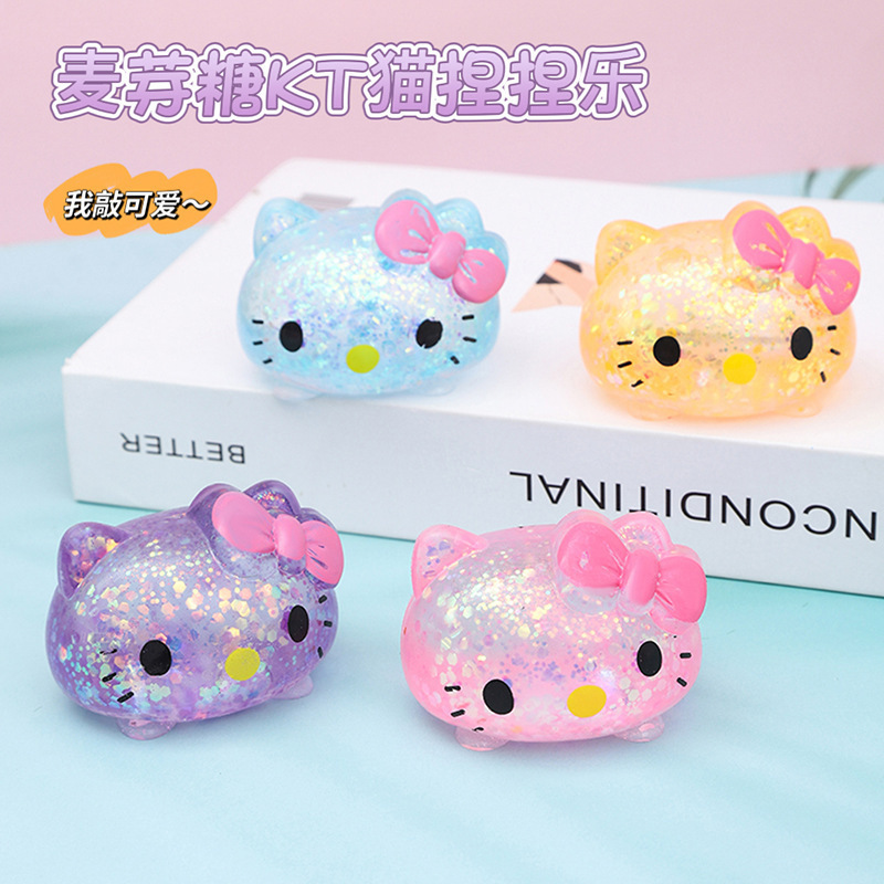Stress-Relief Maltose Kitten Squeeze Toy, Slow Rebound Stress-Relief Toy, Maltose Glitter Kitten Squeeze Toy Stress-Relief Maltose Kitten Squeeze Toy, Slow Rebound Stress-Relief Toy, Maltose Glitter Kitten Squeeze Toy
