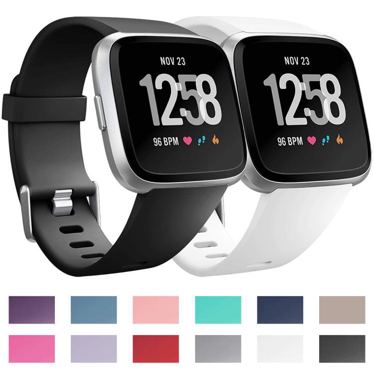 Para Fitbit Versa 2 / Versa / Versa Lite xDfind agujero plano sólido silicio S