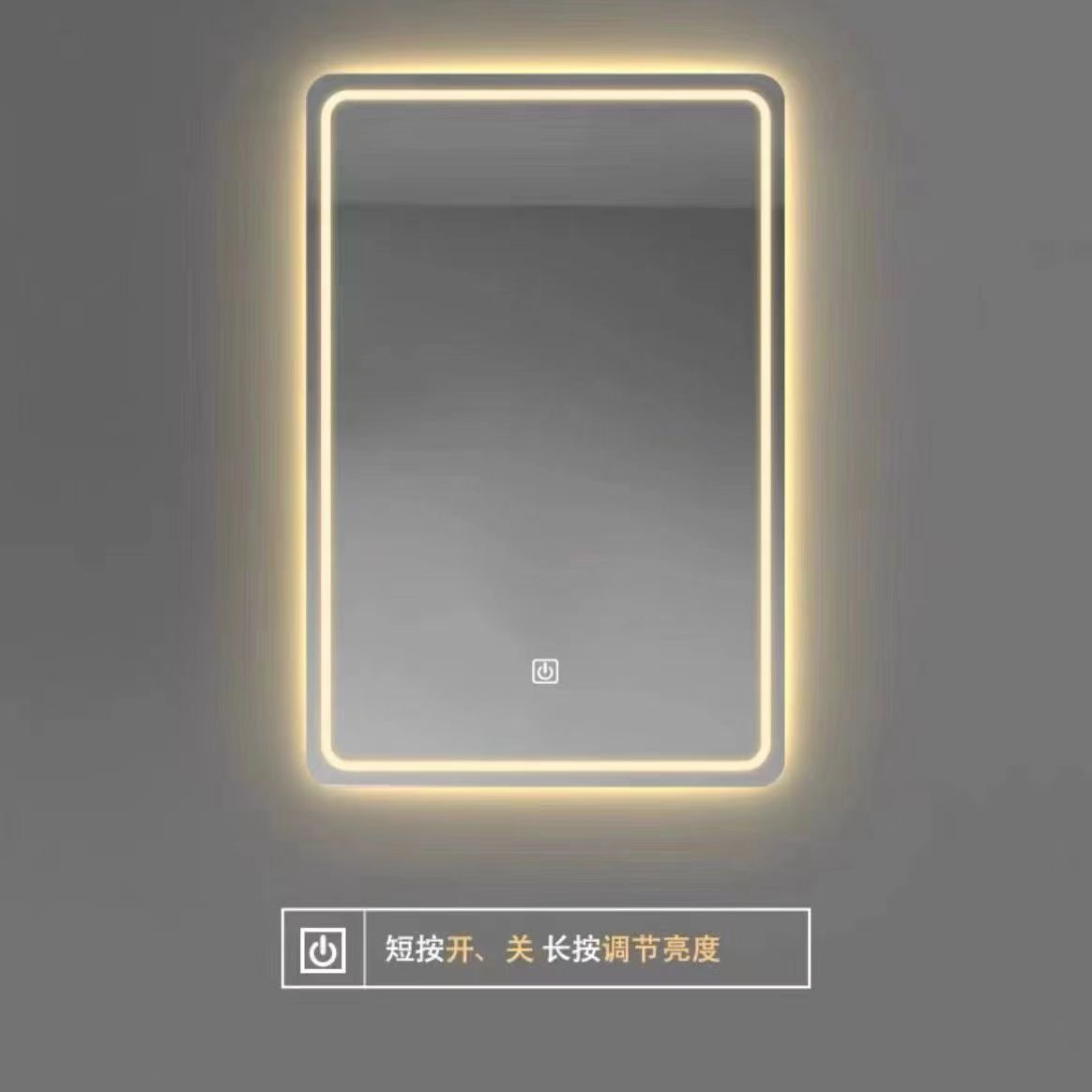 Espejo inteligente pantalla táctil LED espejo de baño de pared inodoro anti-nebble espejo de maquillaje con lámpara espejo de pared