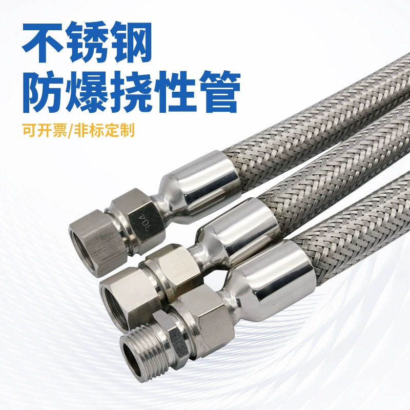 Взрывозащищенный гибкий кабельный канал BNG304 из нержавеющей стали, взрывозащищенный кабельный канал EXD, взрывозащищенный металлический шланг DN20 на 6 точек