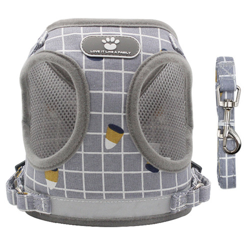 Pet dog harness reflective dog leash small dog vest style pet leash wholesale