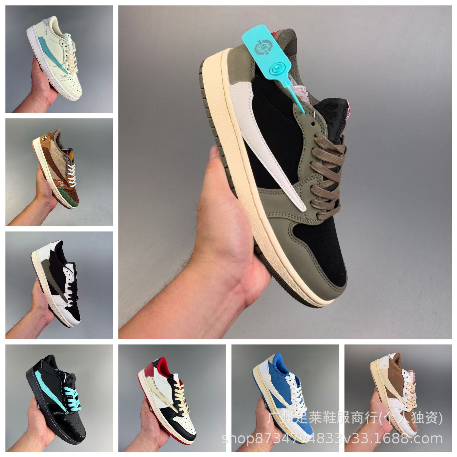 Putian aj1 로우 탑 라이트닝 바브 블랙 워리어 후지와라 히로시 조 1 남성 및 여성 스포츠 농구화 남성 순수 오리지널 스니커즈