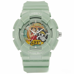 新款海賊王同款路飛手錶女新款獨角獸學生男運動防水電子石英表