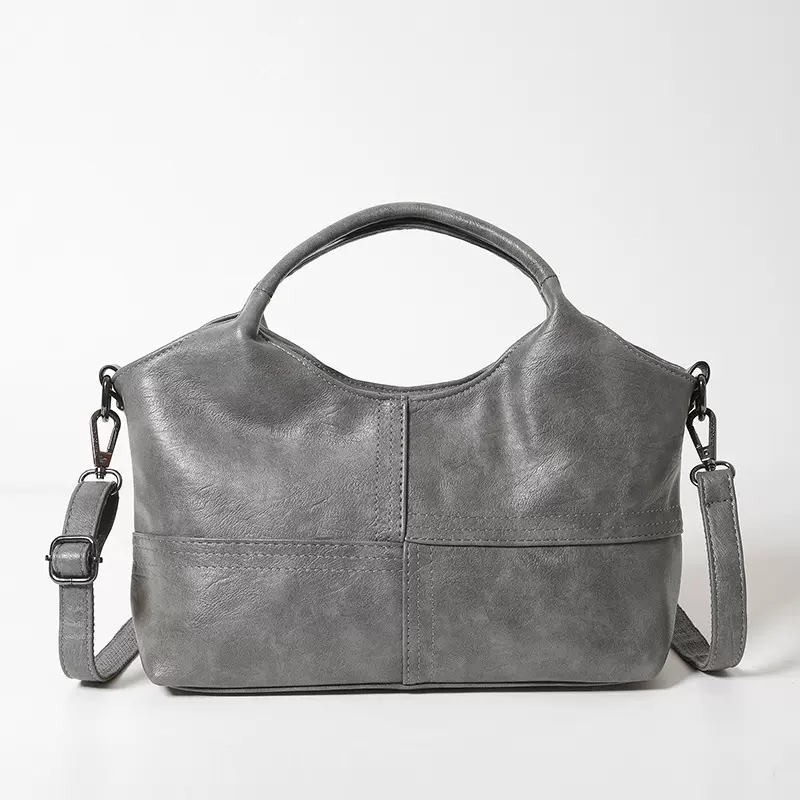 外贸跨境质感软皮手提包中年女包新款轻便通勤大容量单肩斜挎包