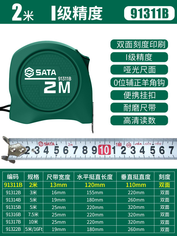 Shida プレミアム巻尺 5 メートル定規高精度耐摩耗性スチール巻尺厚く硬化したボックス定規 2/3/7.5/ 10m|undefined