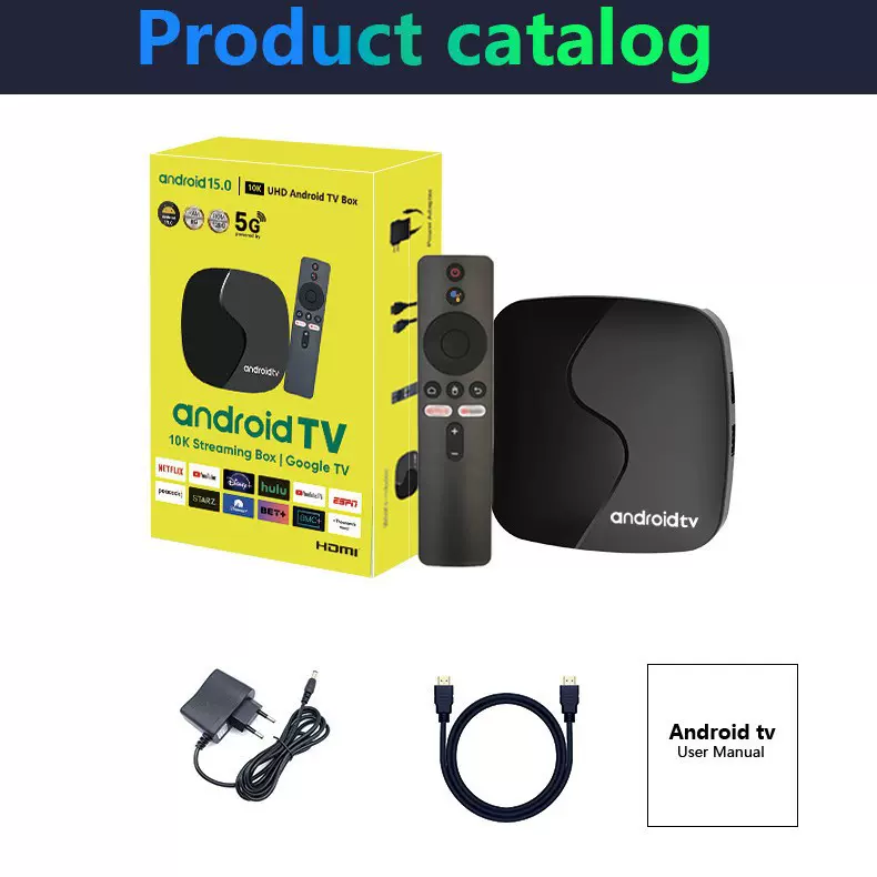 Androidtv Box跨境高清网络机顶盒5G wifi电视机顶盒网络播放器