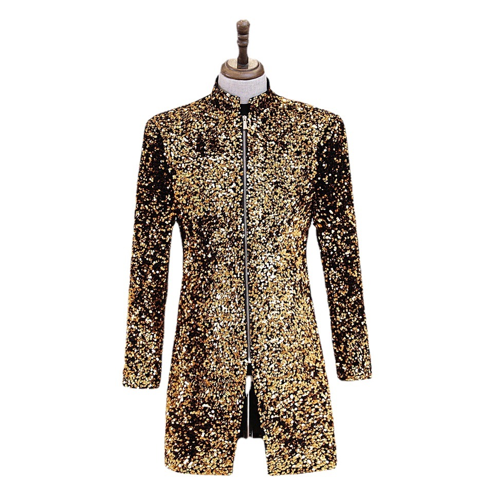 メンズベルベットスパンコールスリムフィットスーツジャケット、クロスボーダー宴会用フォーマルウェア、フォトスタジオウェディングスーツ、英国風、ノーアイロン加工