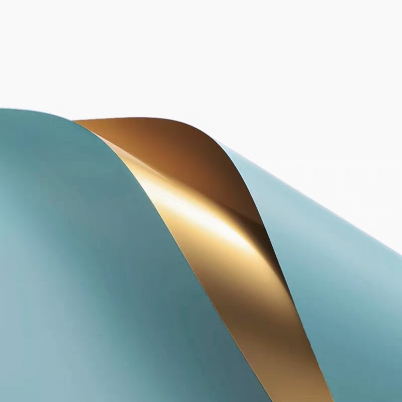 Papel de oro de doble cara de Corea impermeable flor material de papel de embalaje ramo floral coreano papel de oro de lujo de color oro