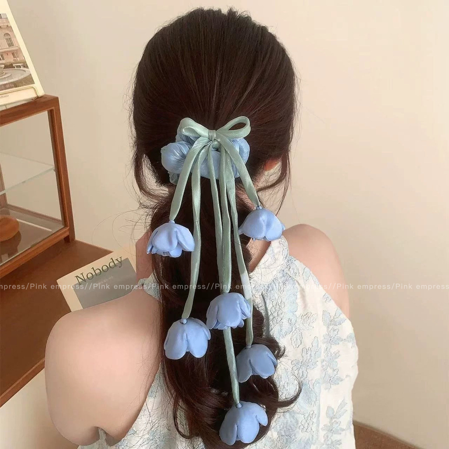 Cuerdas de cabello de viento pastoral pequeñas y altos valores faciales, anillo de cabello de intestino grande, sensación de una niña de banda de goma flácida, cuerdas de malla de banda de bola de cabeza
